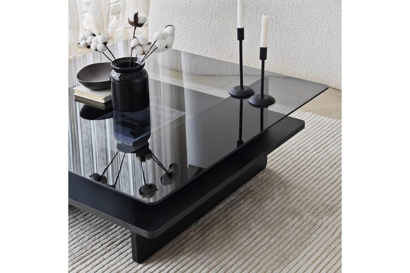 Soffbord Rubby Fyrkant Svart / Rök - Svart / Rök - Möbler - Bord & matgrupper - Soffbord