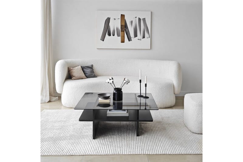 Soffbord Rubby Fyrkant Svart / Rök - Svart / Rök - Möbler - Bord & matgrupper - Soffbord