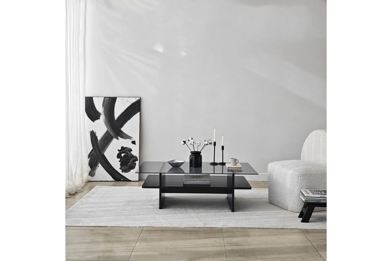 Soffbord Rubby Rektangel Svart / Rök - Svart / Rök - Möbler - Bord & matgrupper - Soffbord