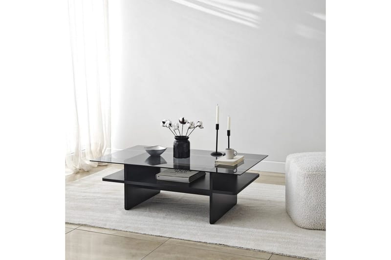 Soffbord Rubby Rektangel Svart / Rök - Svart / Rök - Möbler - Bord & matgrupper - Soffbord