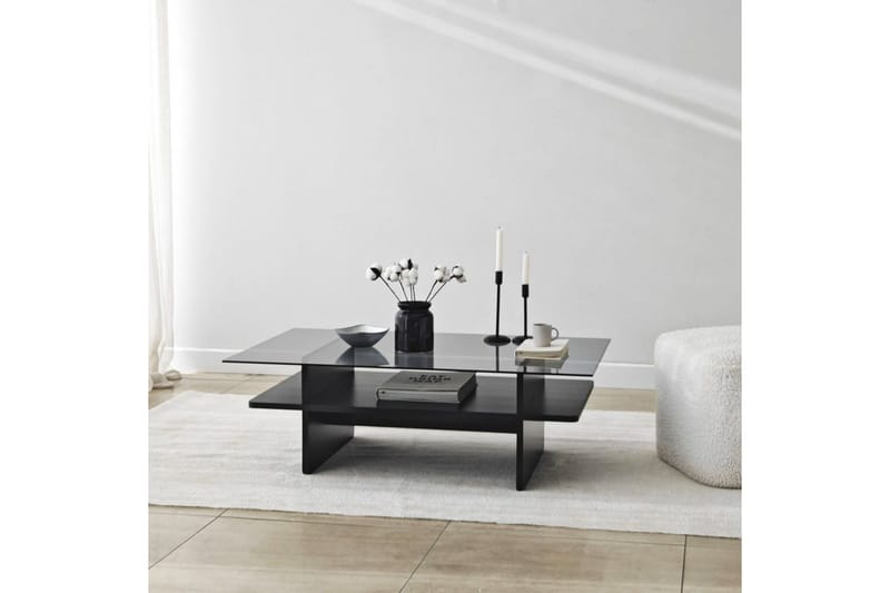 Soffbord Rubby Rektangel Svart / Rök - Svart / Rök - Möbler - Bord & matgrupper - Soffbord