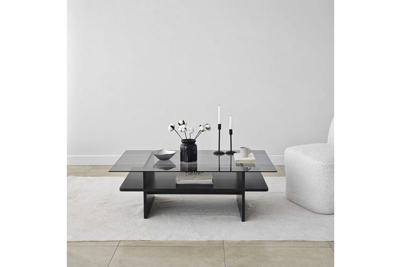 Soffbord Rubby Rektangel Svart / Rök - Svart / Rök - Möbler - Bord & matgrupper - Soffbord