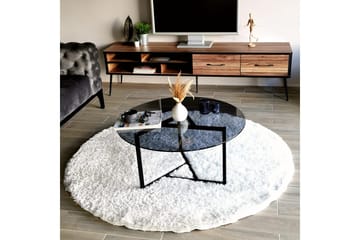 Sabani Soffbord 75 cm Runt X-formade Ben - Grå - Möbler - Bord & matgrupper - Soffbord