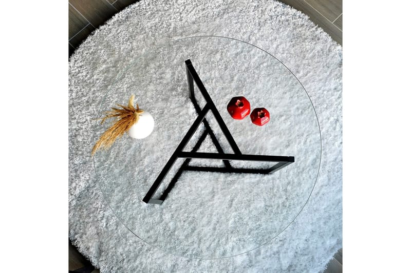 Sabani Soffbord 75 cm Runt X-formade Ben - Rökfärgat - Möbler - Bord & matgrupper - Soffbord