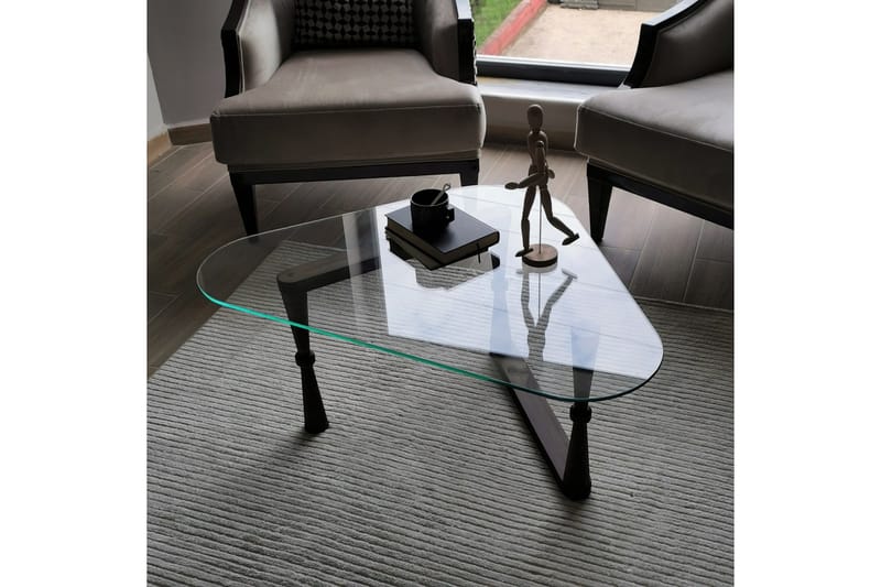 Sabani Soffbord 96 cm Trekantig - Valnötsbrun - Möbler - Bord & matgrupper - Soffbord