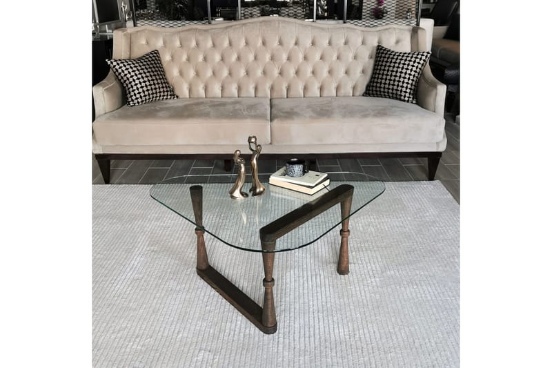 Sabani Soffbord 96 cm Trekantig - Valnötsbrun - Möbler - Bord & matgrupper - Soffbord