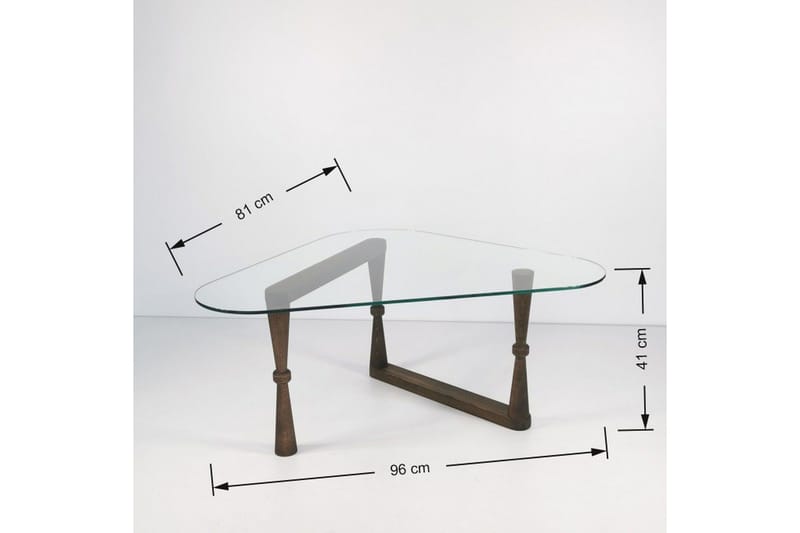 Sabani Soffbord 96 cm Trekantig - Valnötsbrun - Möbler - Bord & matgrupper - Soffbord