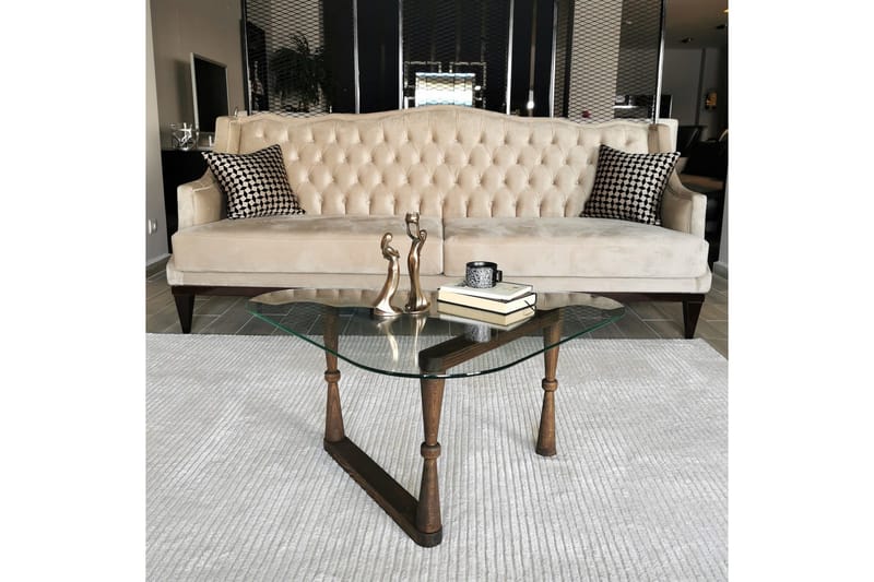 Sabani Soffbord 96 cm Trekantig - Valnötsbrun - Möbler - Bord & matgrupper - Soffbord