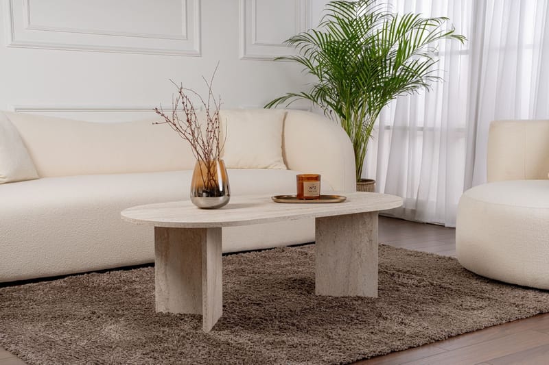 Soffbord Sable 119 x 60 cm - Travertin - Möbler - Bord & matgrupper - Soffbord