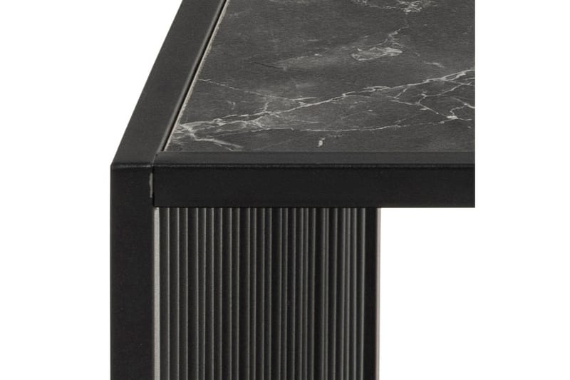 Saklani Kvadratiskt Soffbord 80x80 cm i Metall med Glasskiva - Svart - Möbler - Bord & matgrupper - Soffbord