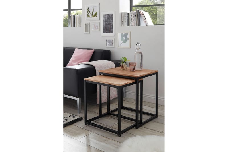 Sakura Soffbord 50 cm - Ek/Svart - Möbler - Bord & matgrupper - Soffbord