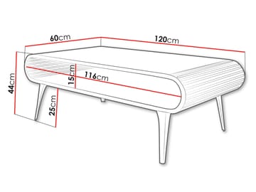 Salvaris Soffbord 120 cm - Beige med vit marmordekor - Möbler - Bord & matgrupper - Soffbord