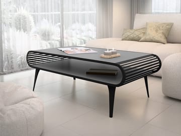 Salvaris Soffbord 120 cm - Svart med grå bordsskiva - Möbler - Bord & matgrupper - Soffbord