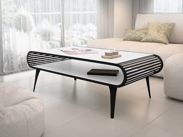 Salvaris Soffbord 120 cm - Svart och vit - Möbler - Bord & matgrupper - Soffbord