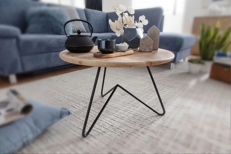 Sampietro Soffbord 60 cm Runt - Akacia/svart - Möbler - Bord & matgrupper - Soffbord