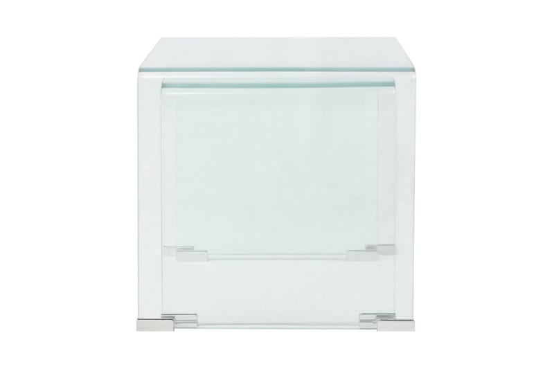 Satsbord 2 st bord härdat klarglas - Transparent - Möbler - Bord & matgrupper - Soffbord