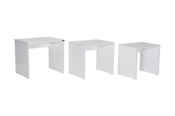 Satsbord 55 cm Stapelbart Rektangulärt Soffbord i Trä - Vit - Möbler - Bord & matgrupper - Soffbord