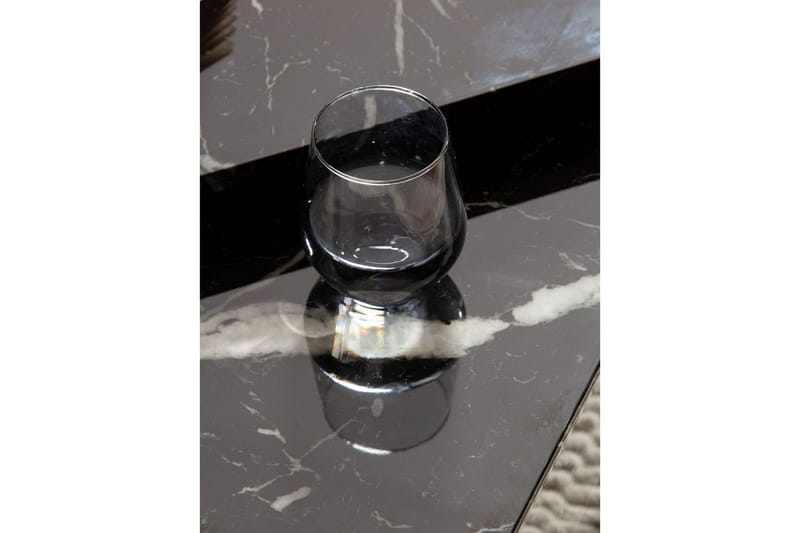 Satsbord Wohnling Set om 2 MONOBLOC högglans triangulär, modern stil Marmor, Svart - Marmor, Svart - Möbler - Bord & matgrupper - Soffbord