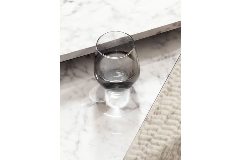 Satsbord Wohnling Set om 2 MONOBLOC högglans triangulär, modern stil Marmor, Vit - Marmor, Vit - Möbler - Bord & matgrupper - Soffbord