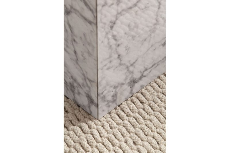 Satsbord Wohnling Set om 2 MONOBLOC högglans triangulär, modern stil Marmor, Vit - Marmor, Vit - Möbler - Bord & matgrupper - Soffbord - Kistbord
