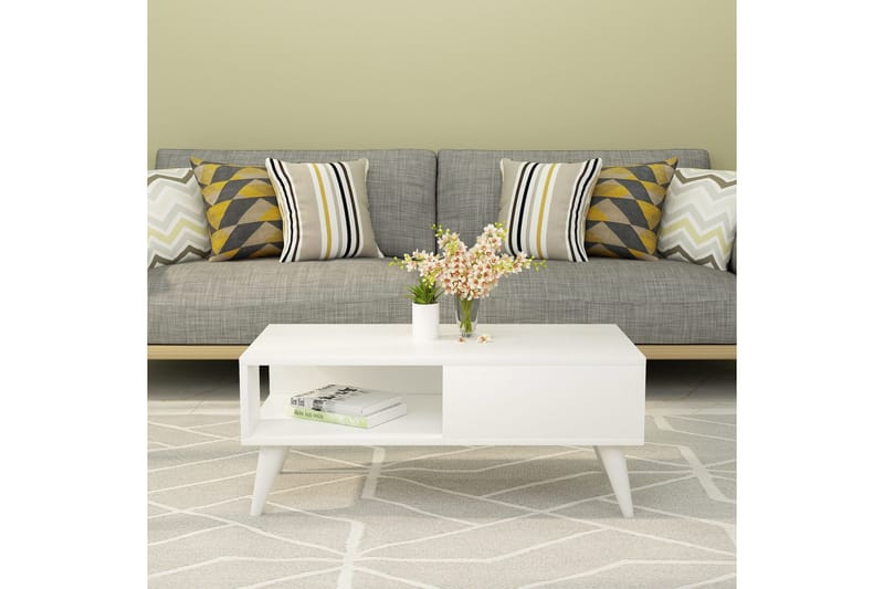 Sebseda Soffbord 90x40x90 cm - Vit - Möbler - Bord & matgrupper - Soffbord