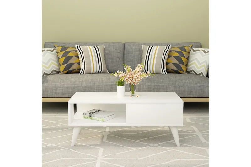 Sebseda Soffbord 90x40x90 cm - Vit - Möbler - Bord & matgrupper - Soffbord