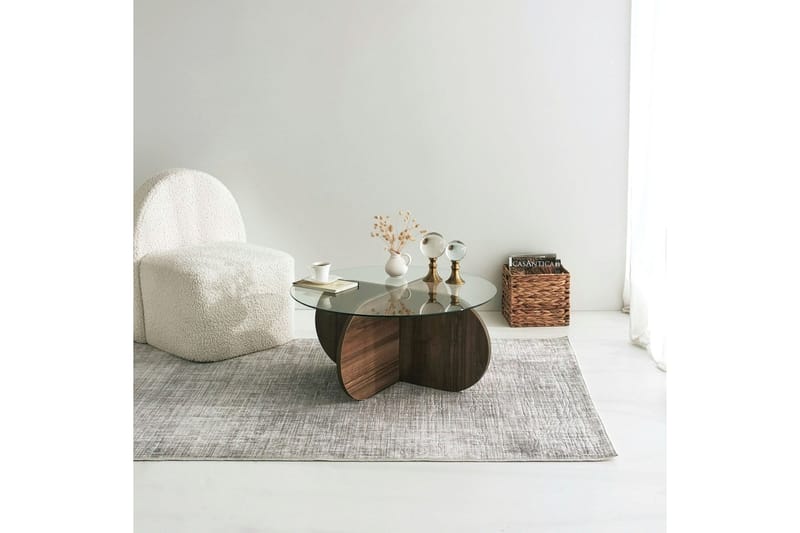 Selenel Soffbord 75x35x75 cm Runt - Brun - Möbler - Bord & matgrupper - Soffbord