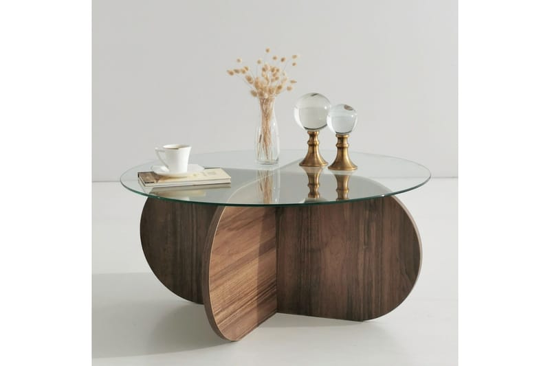 Selenel Soffbord 75x35x75 cm Runt - Brun - Möbler - Bord & matgrupper - Soffbord