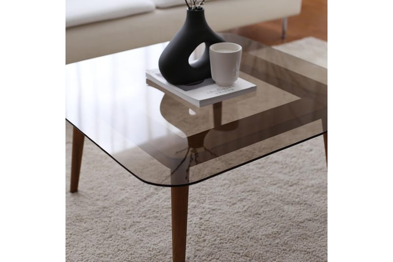 Selter Soffbord 80 cm - Brons/Glas - Möbler - Bord & matgrupper - Soffbord