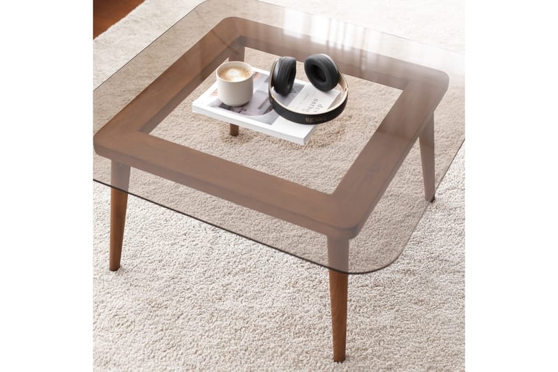 Selter Soffbord 80 cm - Brons/Glas - Möbler - Bord & matgrupper - Soffbord