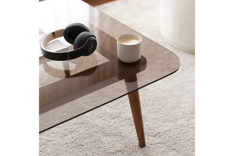 Selter Soffbord 80 cm - Brons/Glas - Möbler - Bord & matgrupper - Soffbord