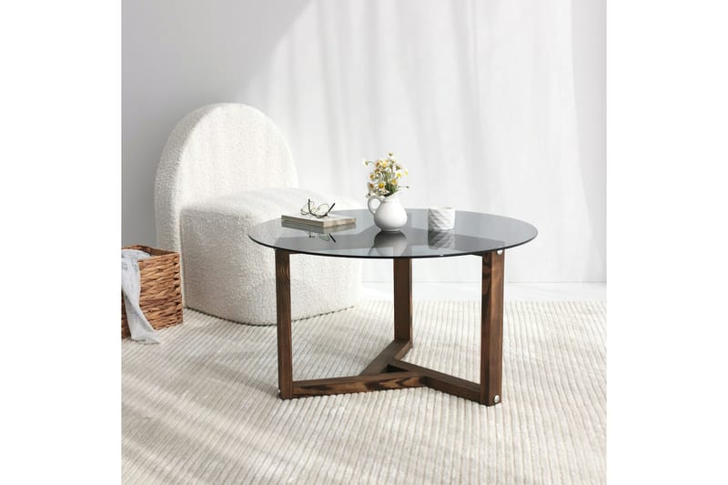 Sibas Soffbord 75 cm Runt - Rökfärgat/Teak - Möbler - Bord & matgrupper - Soffbord