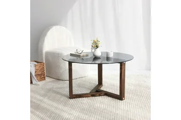 Sibas Soffbord 75 cm Runt - Rökfärgat/Teak - Möbler - Bord & matgrupper - Soffbord
