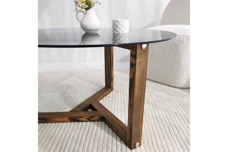 Sibas Soffbord 75 cm Runt - Rökfärgat/Teak - Möbler - Bord & matgrupper - Soffbord