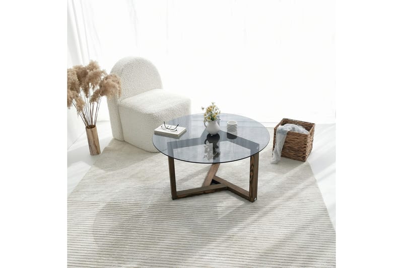 Sibas Soffbord 75 cm Runt - Rökfärgat/Teak - Möbler - Bord & matgrupper - Soffbord