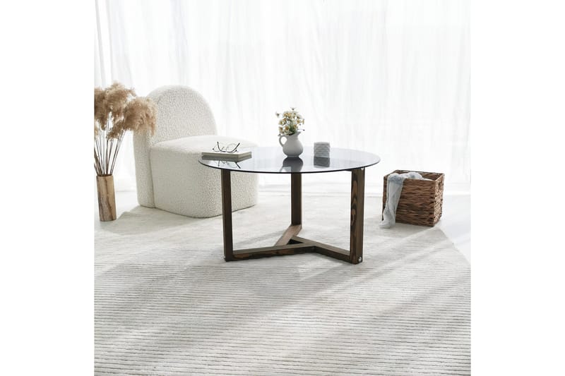 Sibas Soffbord 75 cm Runt - Rökfärgat/Teak - Möbler - Bord & matgrupper - Soffbord