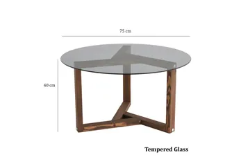 Sibas Soffbord 75 cm Runt - Rökfärgat/Teak - Möbler - Bord & matgrupper - Soffbord