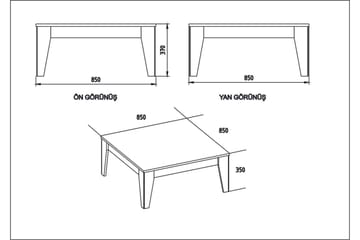 Sincerely Soffbord 85 cm Marmormönster - Svart/Valnötsbrun - Möbler - Bord & matgrupper - Soffbord