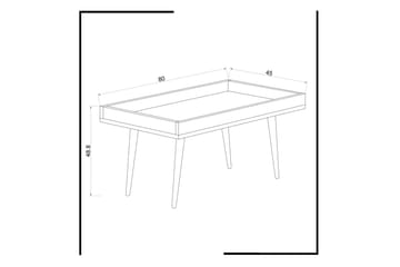 Skaberg 80 cm Rektangulärt Soffbord med Koniska Ben i Målat Trä - Vit - Möbler - Bord & matgrupper - Soffbord