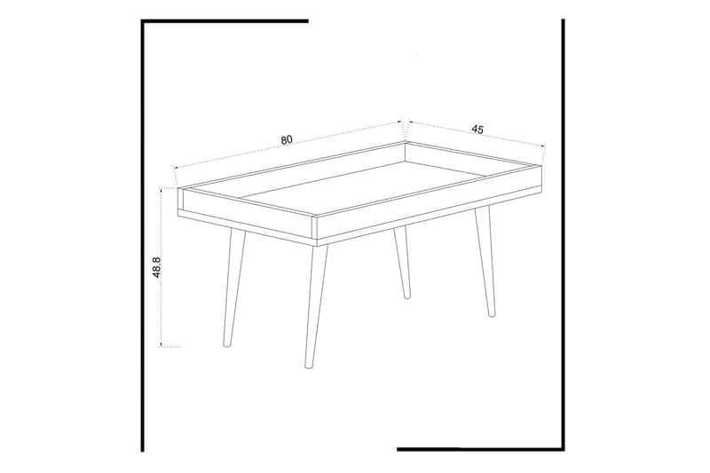 Skaberg Soffbord 80 cm - Vit/Natur - Möbler - Bord & matgrupper - Soffbord