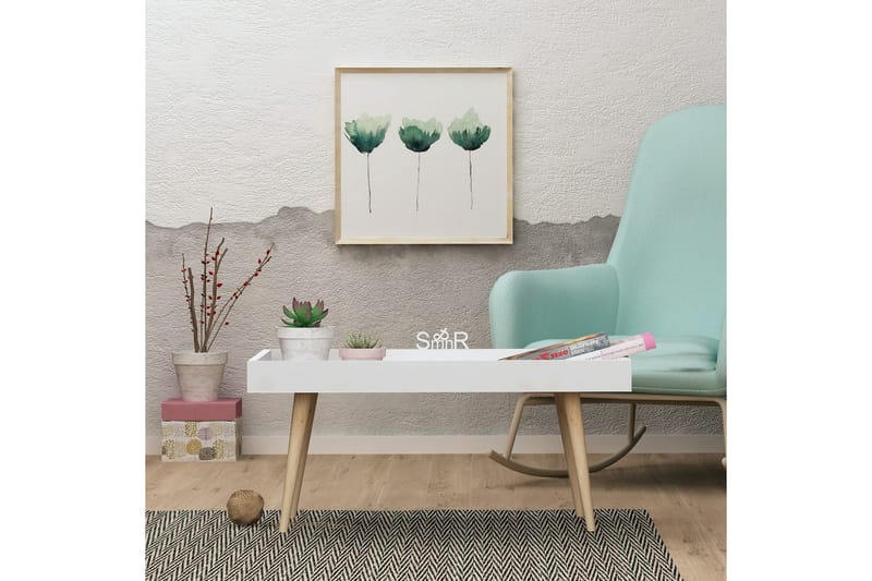 Skaberg Soffbord 80 cm - Vit/Natur - Möbler - Bord & matgrupper - Soffbord