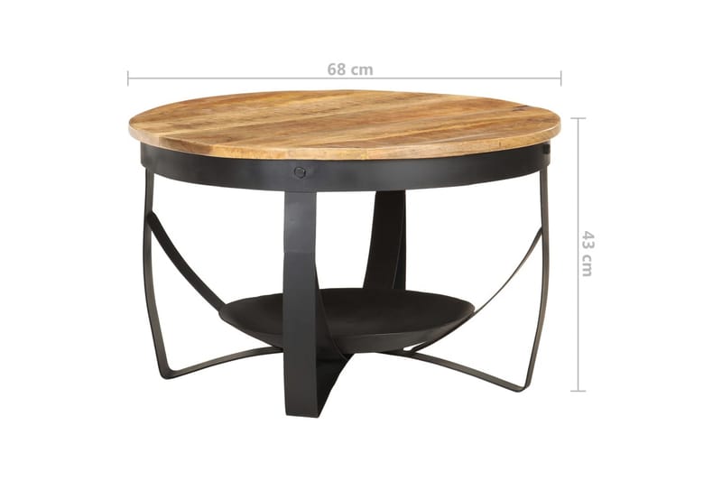 Soffbord Ã˜68x43 cm grovt mangoträ - Brun - Möbler - Bord & matgrupper - Soffbord
