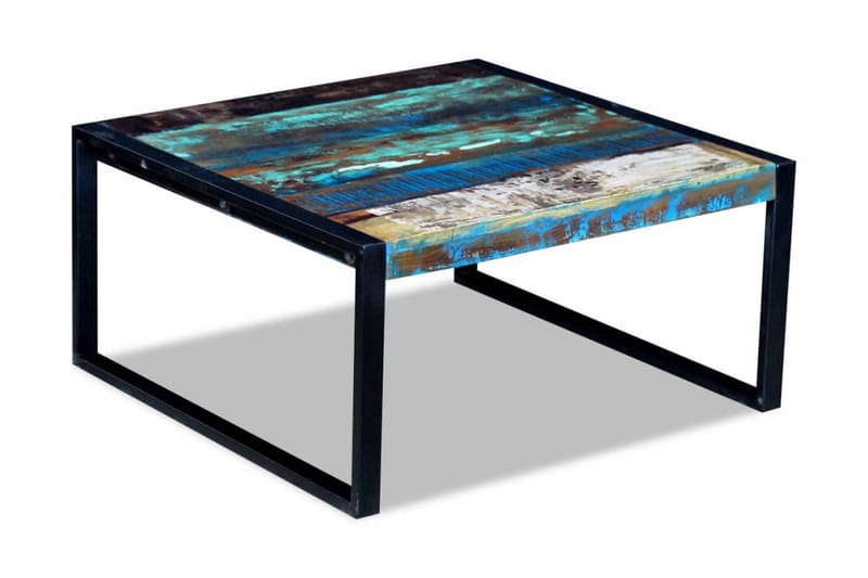 Soffbord återvunnet massivt trä 80x80x40 cm - Flerfärgad - Möbler - Bord & matgrupper - Soffbord
