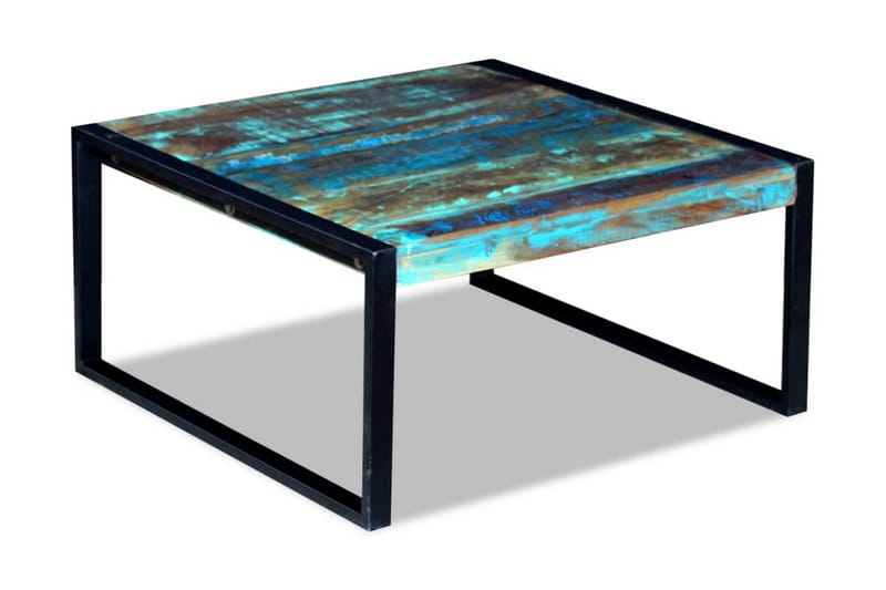 Soffbord återvunnet massivt trä 80x80x40 cm - Flerfärgad - Soffbord
