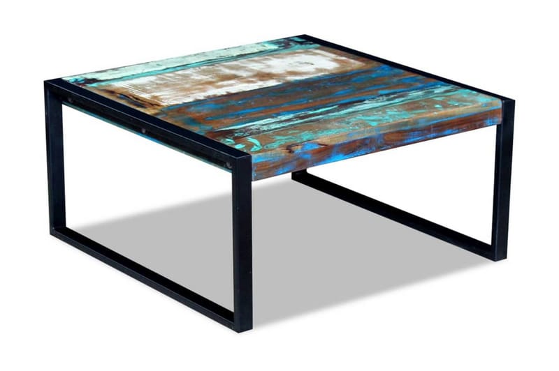Soffbord återvunnet massivt trä 80x80x40 cm - Flerfärgad - Möbler - Bord & matgrupper - Soffbord