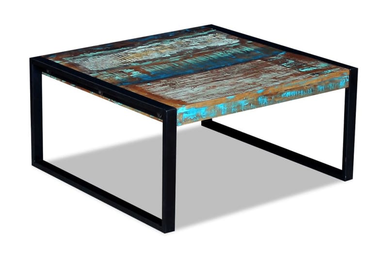 Soffbord återvunnet massivt trä 80x80x40 cm - Flerfärgad - Möbler - Bord & matgrupper - Soffbord