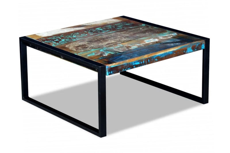 Soffbord återvunnet massivt trä 80x80x40 cm - Flerfärgad - Möbler - Bord & matgrupper - Soffbord