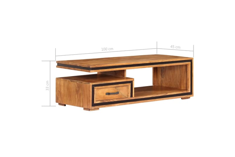 Soffbord 100x45x33 cm massivt akaciaträ - Brun - Möbler - Bord & matgrupper - Soffbord