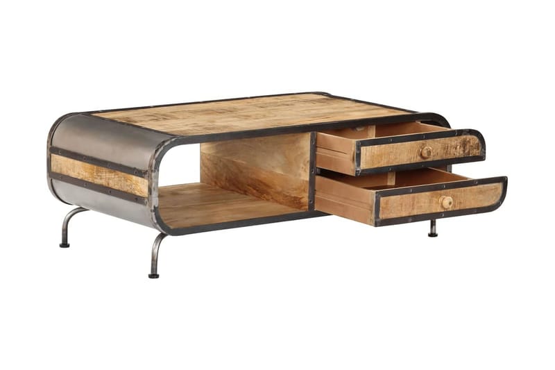 Soffbord 100x50x35 cm massivt mangoträ - Brun - Möbler - Bord & matgrupper - Soffbord