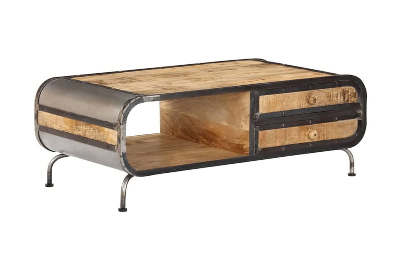 Soffbord 100x50x35 cm massivt mangoträ - Brun - Möbler - Bord & matgrupper - Soffbord